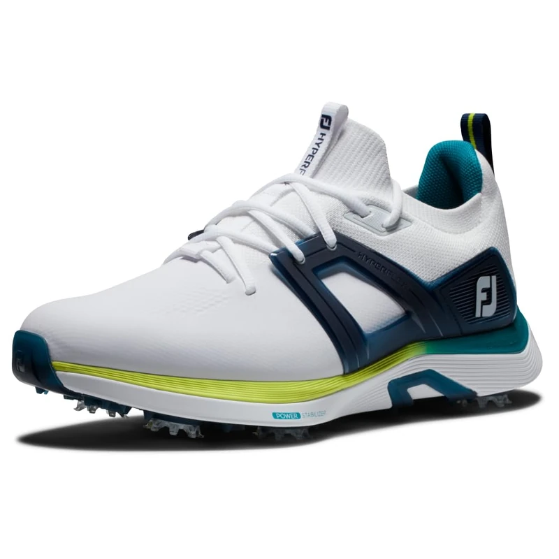 FootJoy Hyperflex Golf Shoes - White/Lime/Navy - Size 7 UK