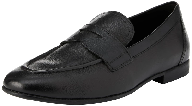 Geox Men's U Sapienza A Loafers, Black, 9 UK