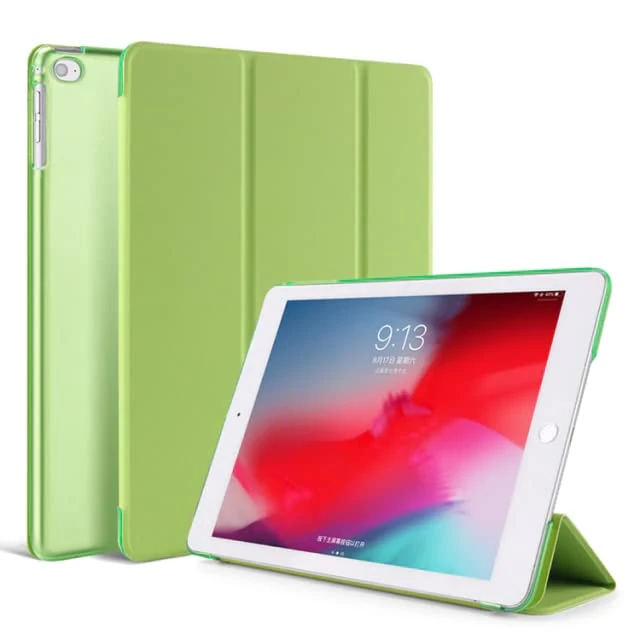 DV iPad 9.7 inch 2017/2018 Smart Case Cover, Ultra Slim Lightweight Stand Case Shell with Translucent Back Cover, for Apple iPad 9.7 (Air, Air 2 2017, 2018) Auto Sleep&Wake (Green)