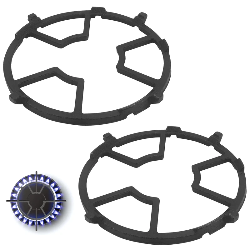 ShawFly 2 Pack Wok Ring Universal Iron Ring Pan Support Stand Support Ring for Gas Hob Gas Stove Cooker Plate Kitchen Wok - Image 1