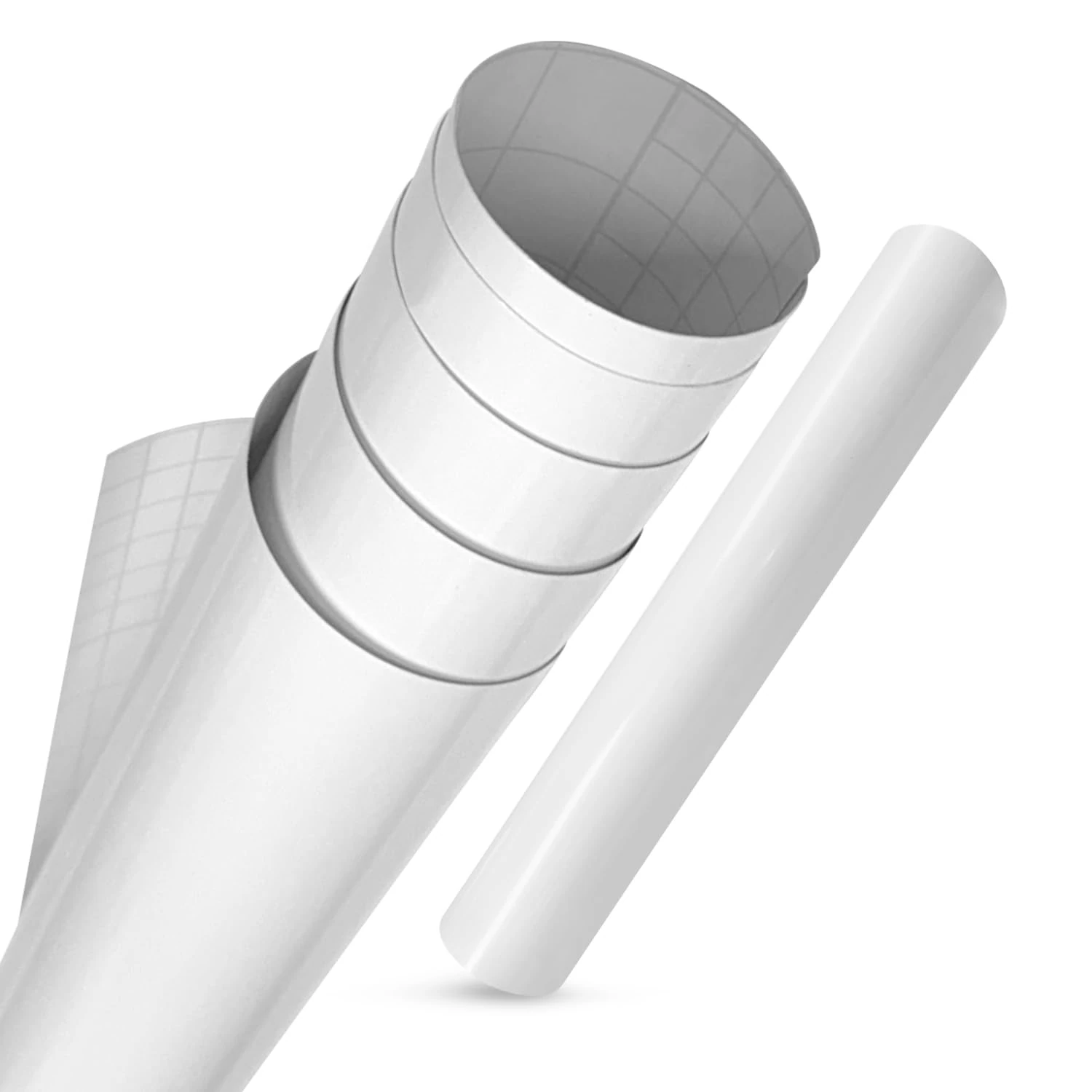 vgoltd Furniture Stickers Gloss Self Adhesive Vinyl Wrap Sticky Contact Paper Roll for Kitchen Countertop Cupboard Cabinets Wardrobe & Tabletops (White, 30 x 100 cm)