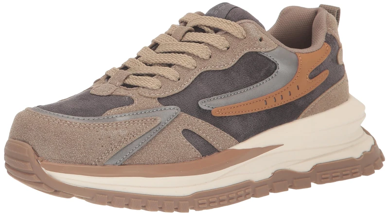Blowfish Malibu Women's Leo Sneaker, Earth Fxsuede/Grymicrosuede/Lt, 6.5 UK