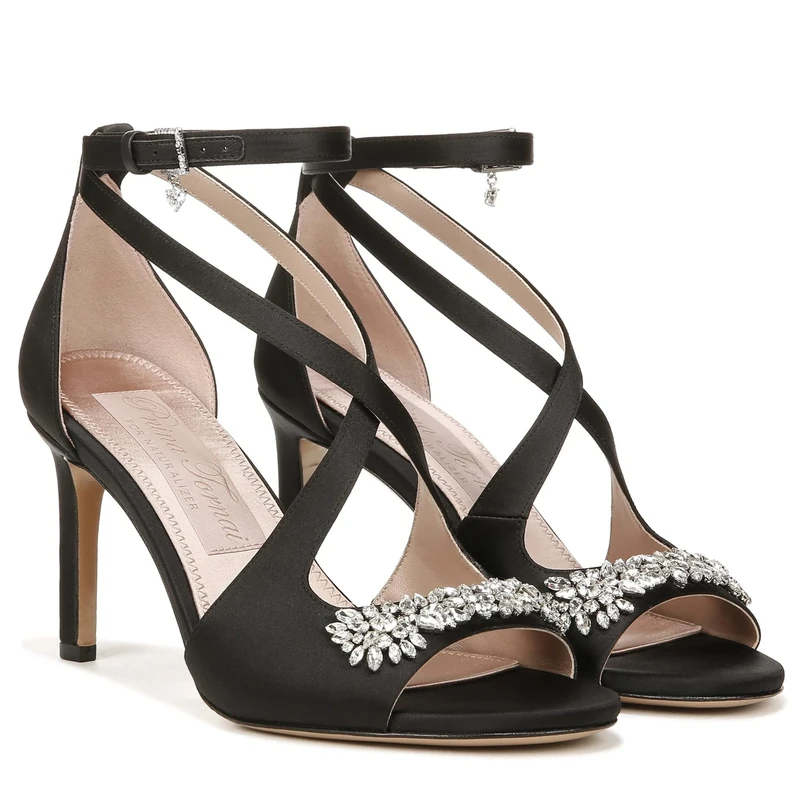 Naturalizer Women's Fashion Sandals - Amor Ankle Strap, Black Fabric, UK 8, Medium Fit