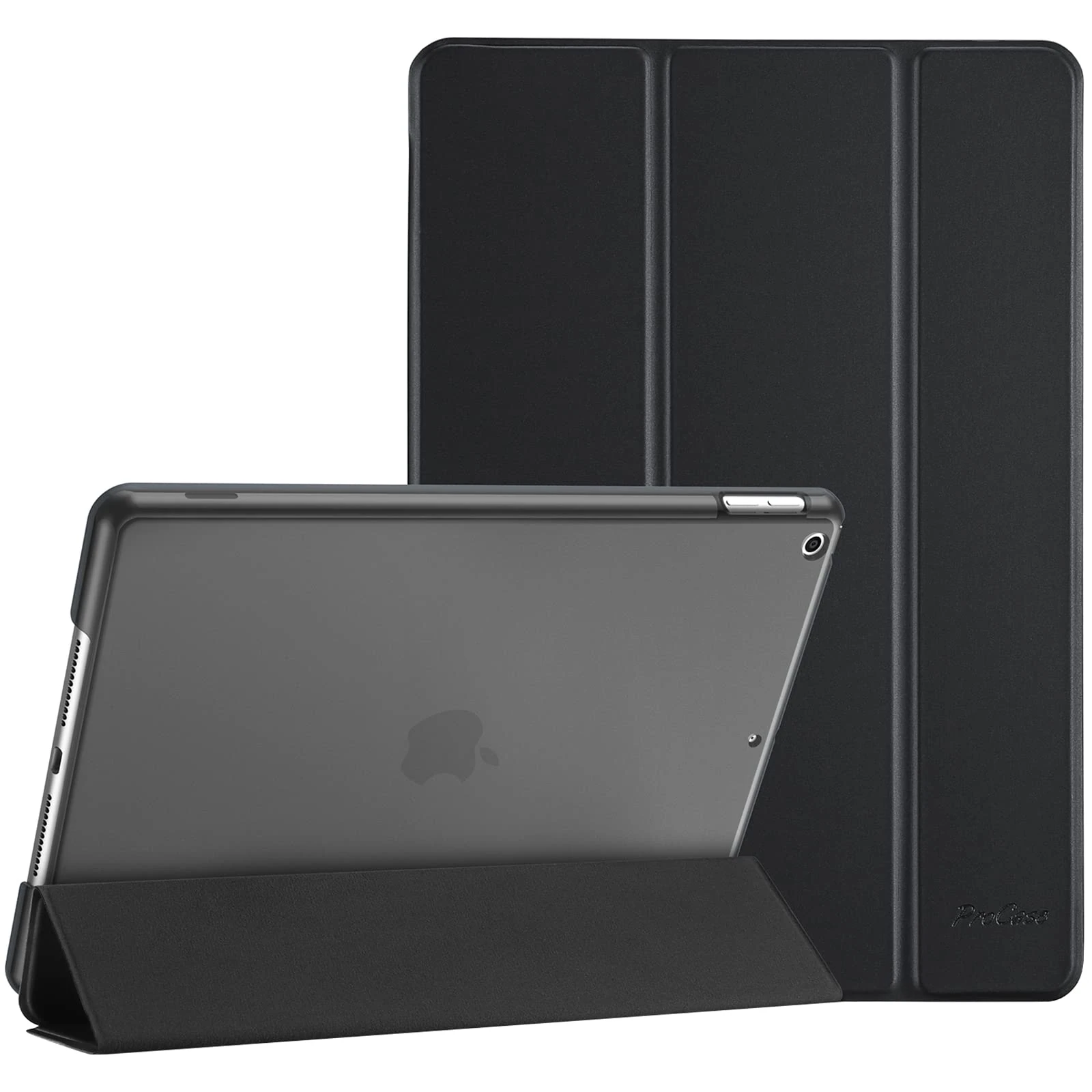 ProCase Case for iPad 9th/8th/7th Generation 10.2 Inch 2021 2020 2019, Protective Smart Case Cover Compatible with iPad 9/8/9 Shadow Black