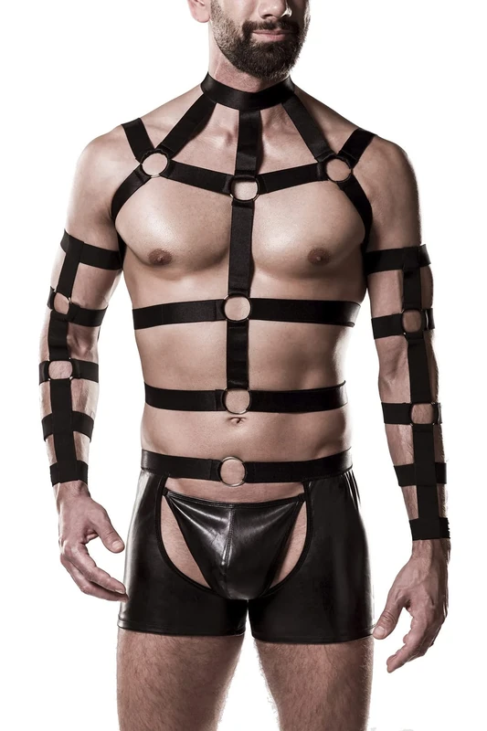 Grey Velvet Men's 20050-002-005 Erotic Set, Black, S-M - Image 1
