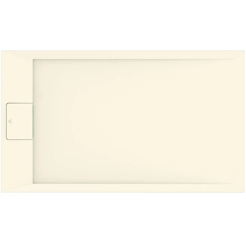 Ideal Standard - Ultra Flat S i.Life, Rectangular Shower Tray 120x70 in Resin, Short Side Drain Waste, Stone Effect matt Finish, Sand