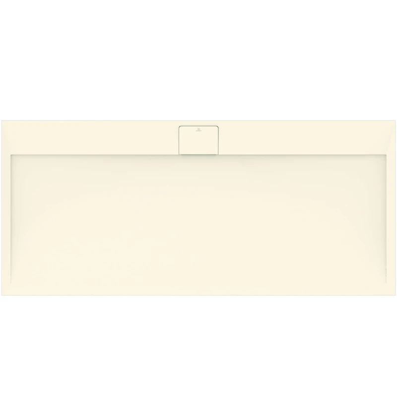 Ideal Standard - Ultra Flat S i.Life, Rectangular Shower Tray 180x80 in Resin, Long Side Drain Waste, Stone Effect matt Finish, Sand
