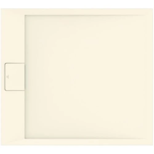 Ideal Standard - Ultra Flat S i.Life, Rectangular Shower Tray 100x90 in Resin, Short Side Drain Waste, Stone Effect matt Finish, Sand