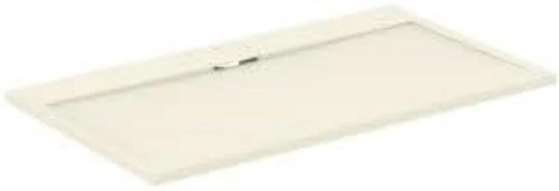 Ideal Standard - Ultra Flat S i.Life, Rectangular Shower Tray 140x80 in Resin, Long Side Drain Waste, Stone Effect matt Finish, Sand