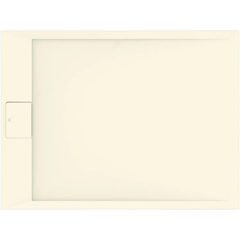 Ideal Standard - Ultra Flat S i.Life, Rectangular Shower Tray 120x80 in Resin, Short Side Drain Waste, Stone Effect matt Finish, Sand