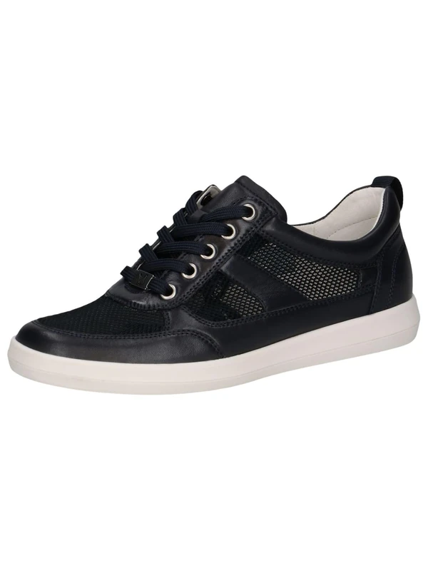 CAPRICE Women's Flat Sneakers with Laces Low Top, Blue (Ocean Comb), 8 UK