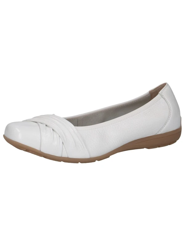 CAPRICE Women Damen 9-22117-44 Ballet Flat, White Deer, 9 UK