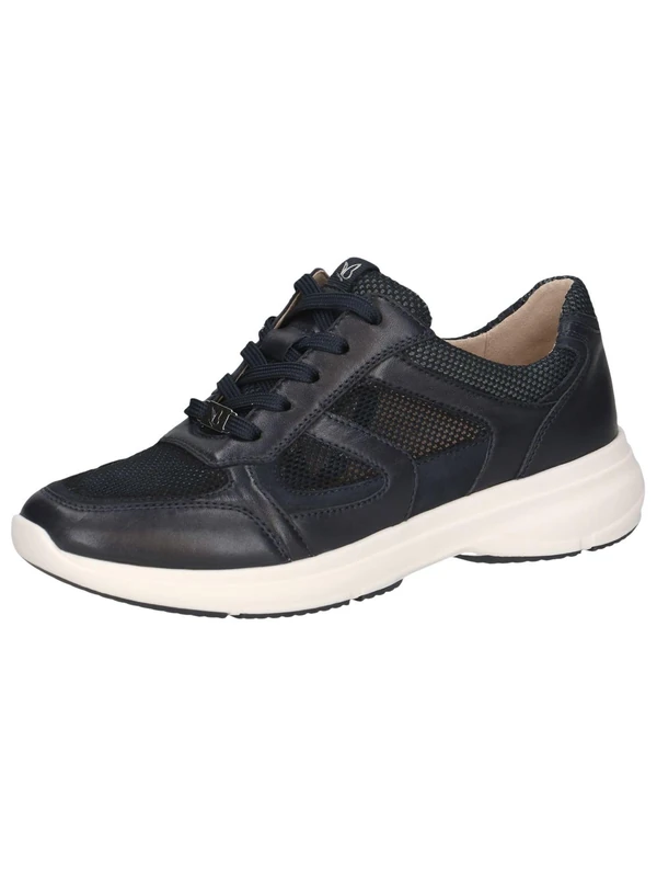 CAPRICE Women's Flat Sneakers Sporty Comfortable, Blue (Ocean Comb), 8 UK