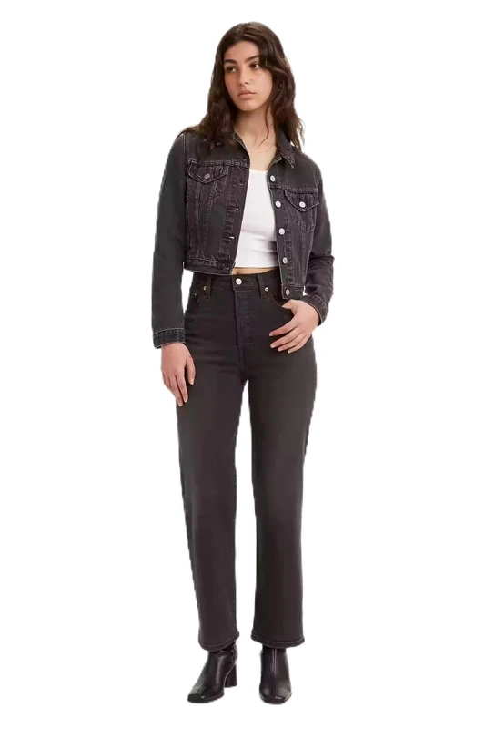 Levi's Women's Ribcage Straight Jeans, Black (0134), 27W x 29L