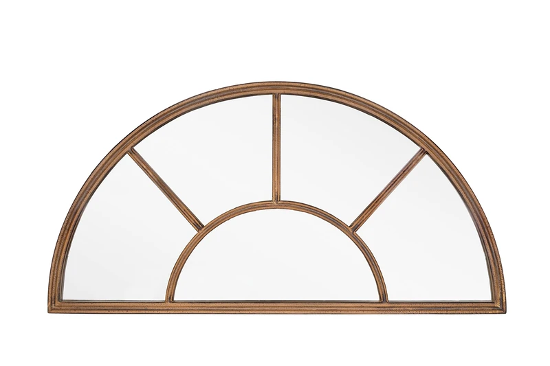 La Hacienda Aged Half Moon Arch Mirror 100 x 50 cm, Gold