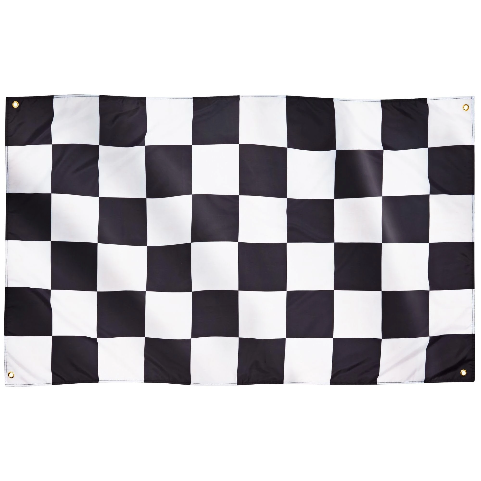Runesol Black & White Chequered Flag - 91x152cm, 3ft x 5ft, F1 & Formula 1 Finish Line Flag, 4 Grommets, Premium Quality for Inside & Outside Use