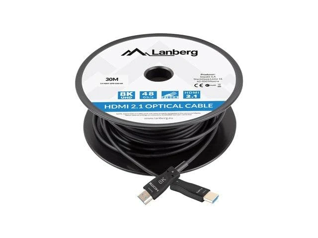 Lanberg Cable HDMI M/M V2.1 30M 8K Optical AOC - Image 1