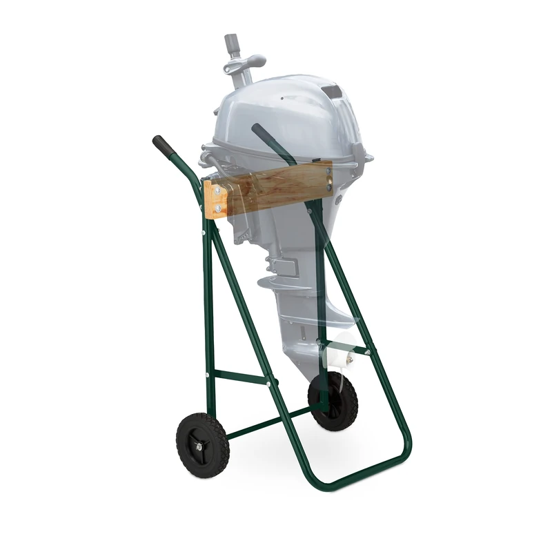 Relaxdays Outboard Motor Stand, Dark Green, 103x64x51cm - Image 1