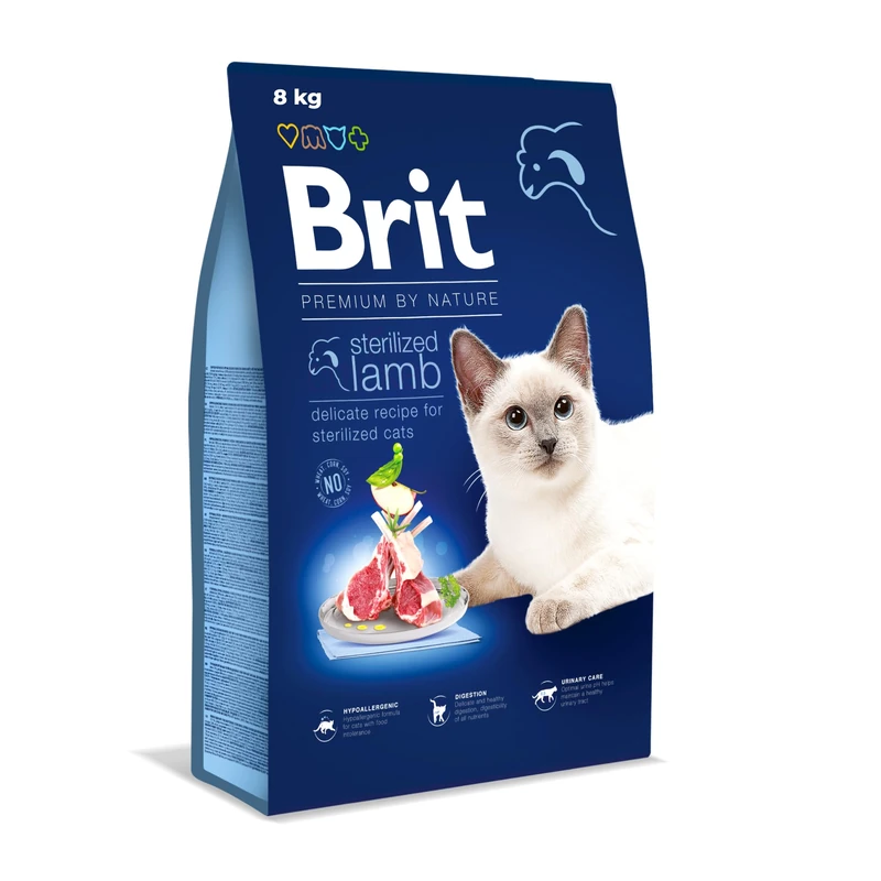 Brit Premium by Nature Sterilised Dry Cat Food Lamb 8 kg - Image 1