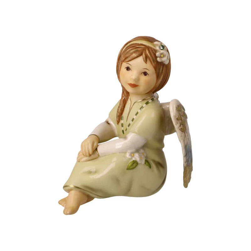 Goebel 41-645-04-1 Christmas Decoration Angel Figurine Made of Porcelain Dimensions: 10.5 cm x 9 cm x 7 cm