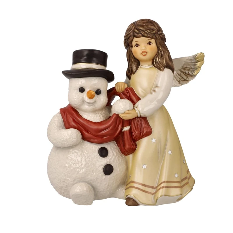 Goebel 41-675-07-1 Christmas Decoration Angel Figurine Made of Porcelain Dimensions: 14.5 cm x 13 cm x 9.5 cm