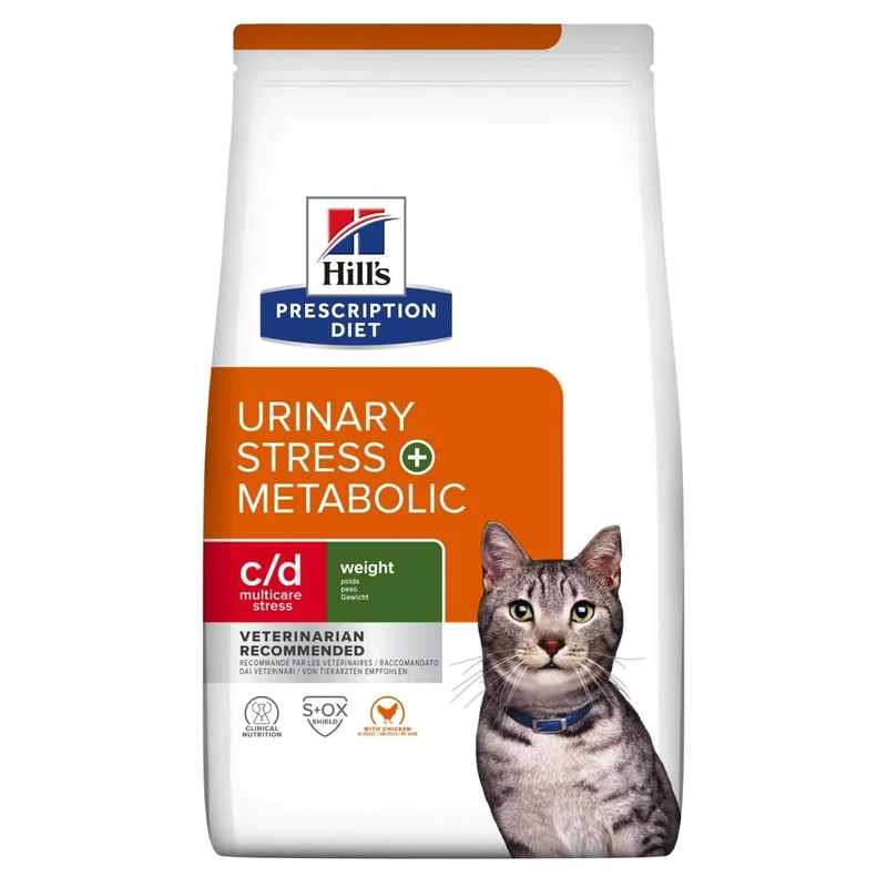 Hill's Feline C/D Urinary Stress + Metabolic - Dry Cat Food - 3 kg