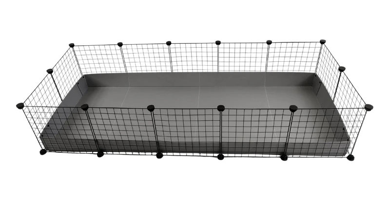 C&C Modular Cage 5 x 2 Pig Rabbit Hedgehog Silver 180 x 75 x 37 cm