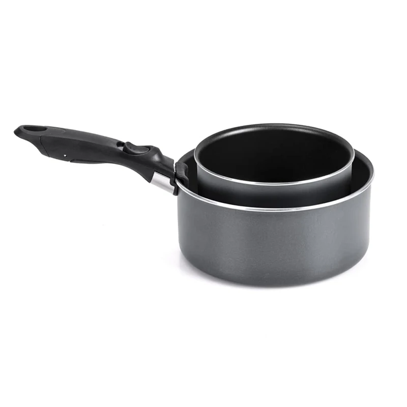 Moneta Eden Minispace Casserole Set 16 + 20 cm + Removable Handle, Recycled Aluminium, 100% Made in Italy