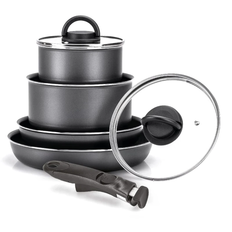 Moneta Eden Minispace 7-Piece Cookware Set, Recycled Aluminium, 100% Made in Italy - Image 1