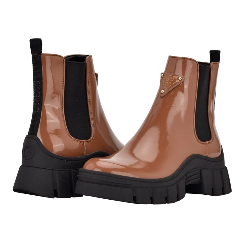 GUESS Women's Hestia Ankle Boot, Brown/Black 210, 8 UK