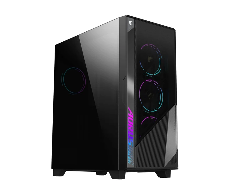 AORUS C500 Glass - Black Mid Tower PC Gaming Case, Tempered Glass, USB Type-C, 4X ARBG Fans Included (GB-AC500G ST)