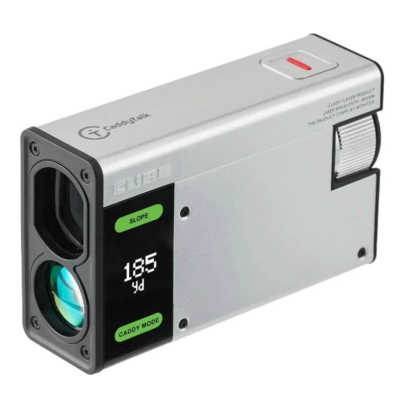 CaddyTalk Unisex Cube Golf Rangefinder, White