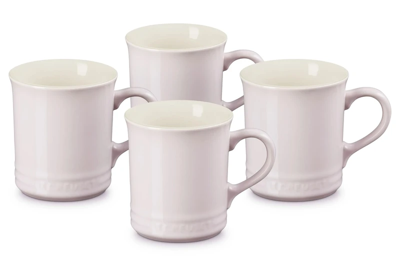 Le Creuset Set of 4 Stoneware Mugs, 400ml Each, Shallots