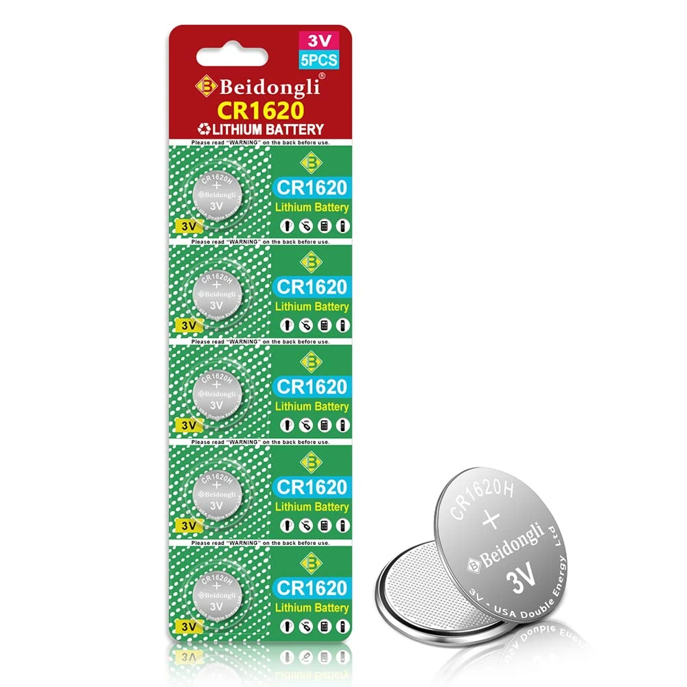 CR1620 3V Lithium Button Cell Betterie CR 1620 Batteries 5 Piece [5 Years Warranty]