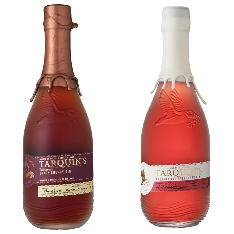 Tarquin's Black Cherry Gin, 70 cl & Tarquin's Rhubarb and Raspberry Gin, 70 cl