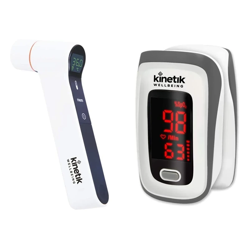 Kinetik Wellbeing Ear and Non-Contact Thermometer – Used by the NHS – Which? Best Buy 2021 – In Association with St John Ambulance & Finger Pulse Oximeter – In Association with St John Ambulance
