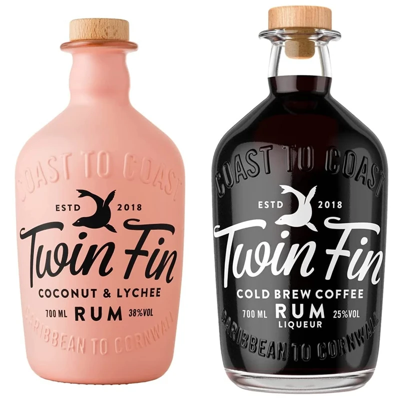 Twin Fin Coconut & Lychee Rum, 70cl & Twin Fin Cold Brew Coffee Rum Liqueur, 70cl