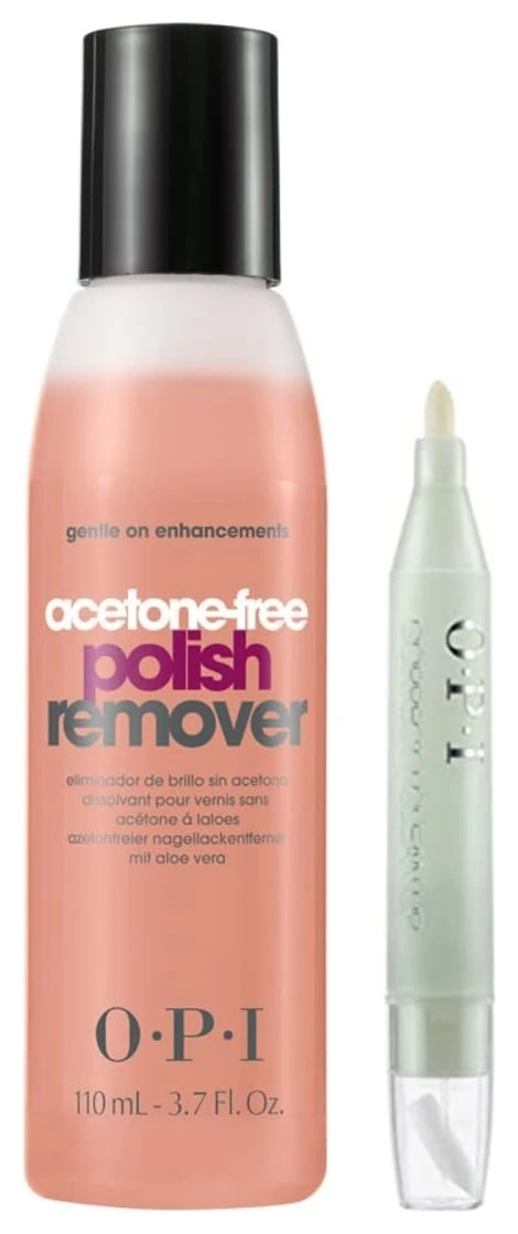 OPI Acetone-free Nail Polish Remover, 110 ml & Polish Remover, Corrector Pen, 4 ml