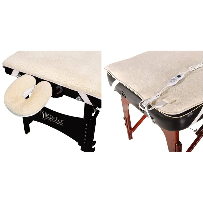 Master Massage Ultra Fleece Massage Table Pad Set & Table Super Plush Warming Pad Heating Pad Electric Warming Blanket with Auto Off &Temperature Setting Machine Washable & Thick Fleece Touch