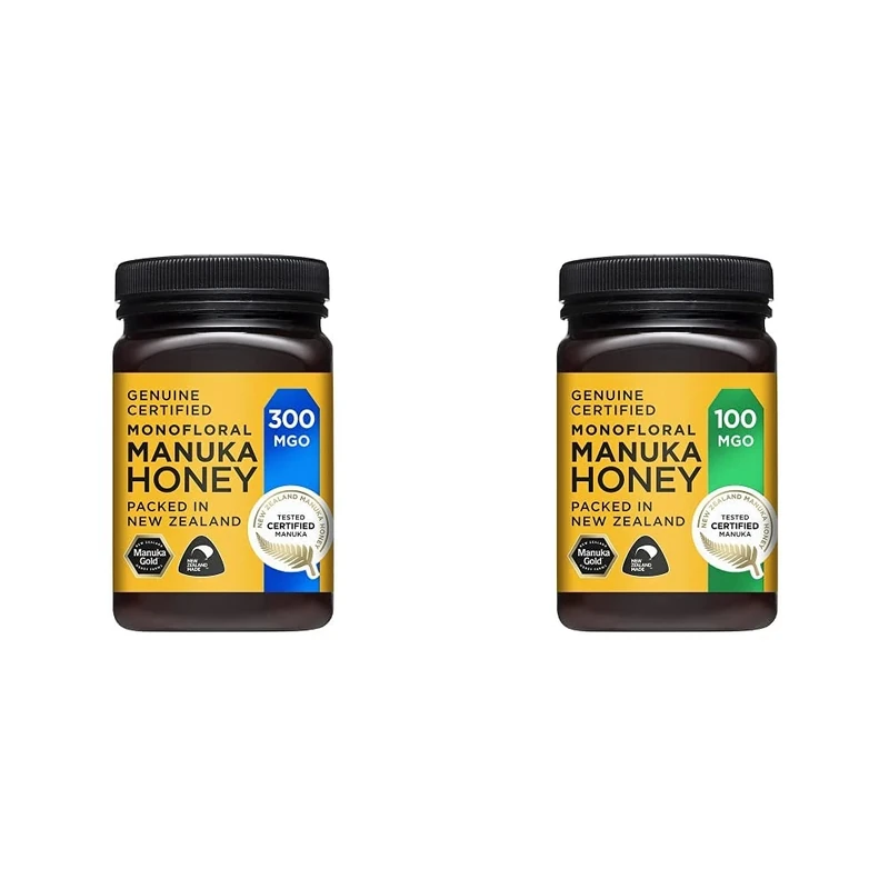 Manuka Gold 300 MGO Manuka Honey, 500 g & 100 MGO Manuka Honey, 500 g