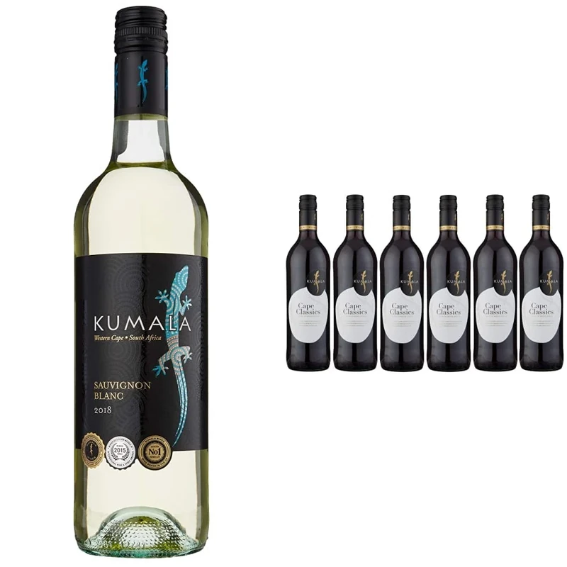 Kumala Sauvignon Blanc Wine, 75 cl, Case of 6 & Cape Classic Red Wine, 6 x 750ml