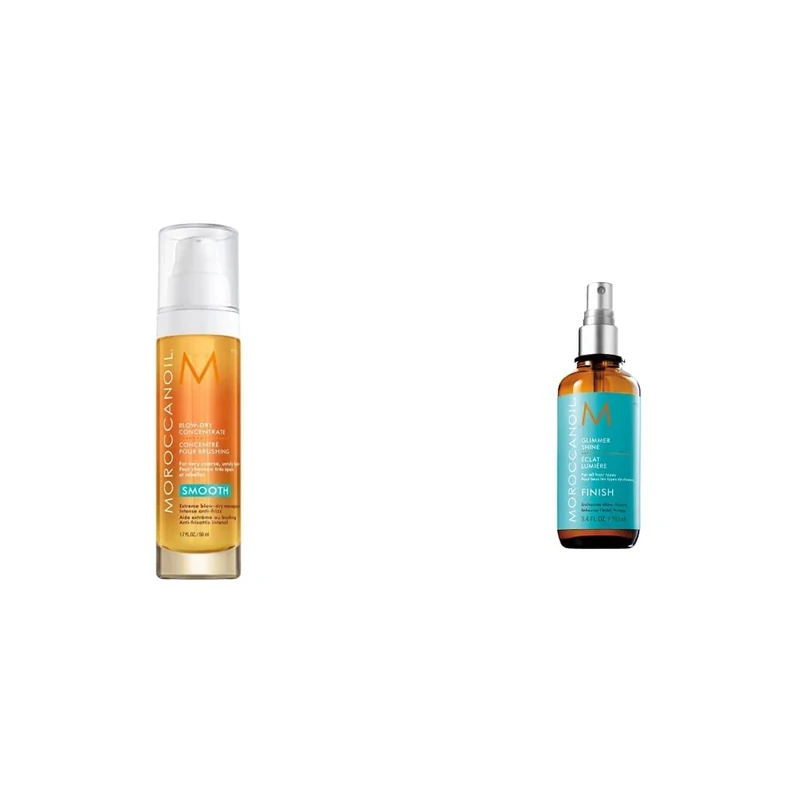 Moroccanoil Blow-dry Concentrate, 50ml & Glimmer Shine Finish, 100ml