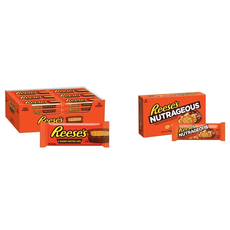Reese's | Peanut Butter Cups, 36 x 42 g & Nutrageous Bar, 18 x 47 g