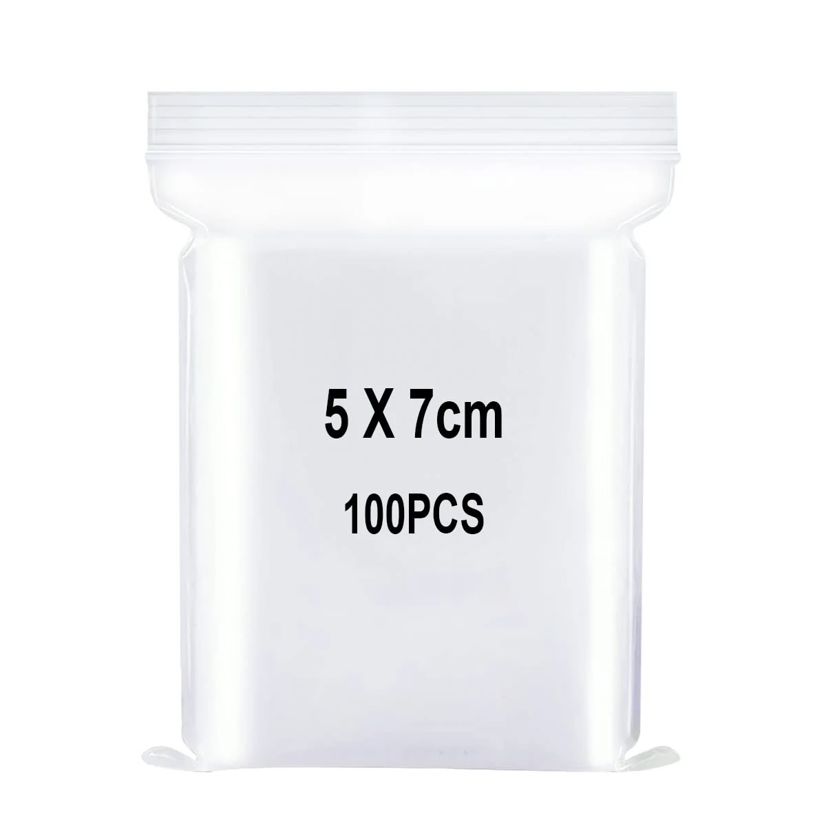 YOFADCI Resealable Clear Plastic Bags, Sealed Bag, Storage Bag, Press Seal Bags, Thickening and Durable, Apply to Electronic Components, 2x2.8''(5x7cm) 100PCS