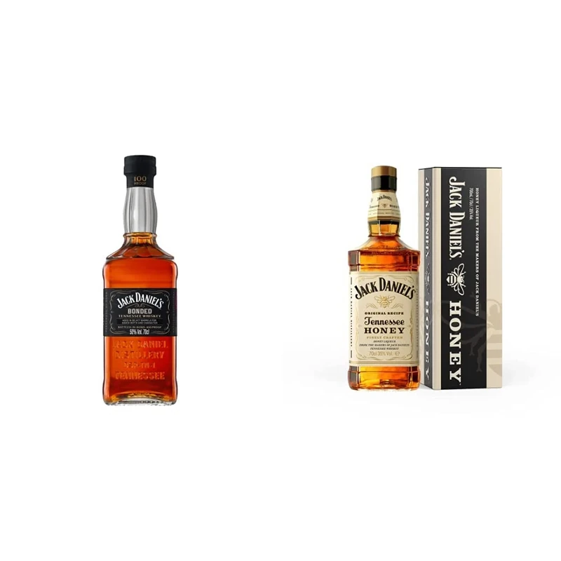 Jack Daniel's Bonded Tennessee Whiskey, 70 cl & 's Tennessee Honey Gift Tin, 70 cl