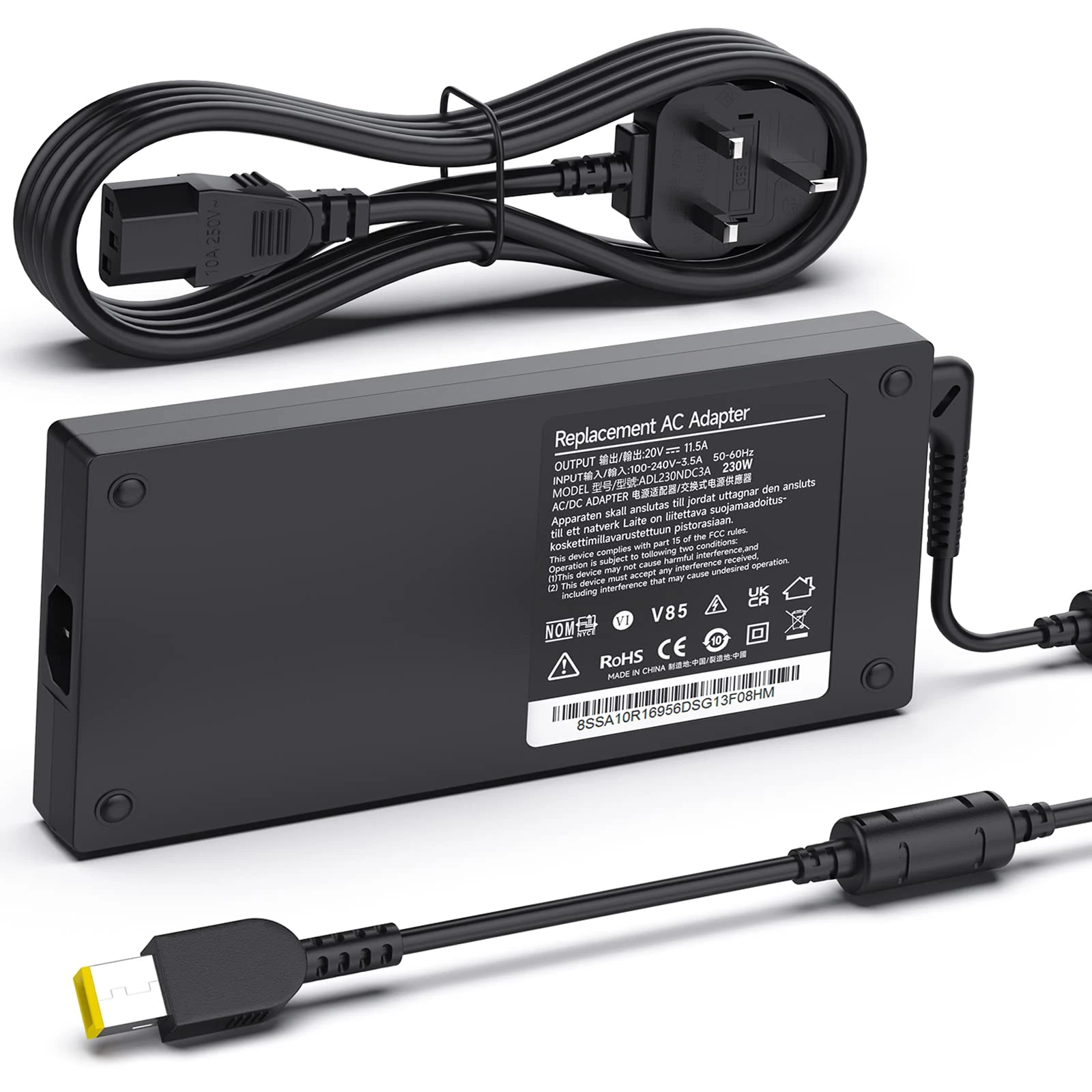 shefor 230W USB Laptop Charger Compatible With Lenovo Legion 5 7 5P C7 S7 Y520 Y540 Y545 Y740 Y730 Y900 Y910 Y920 Y7000 Y7000P Y9000K, IdeaPad Y545 Y540, ThinkPad T440 T440S T440P T450