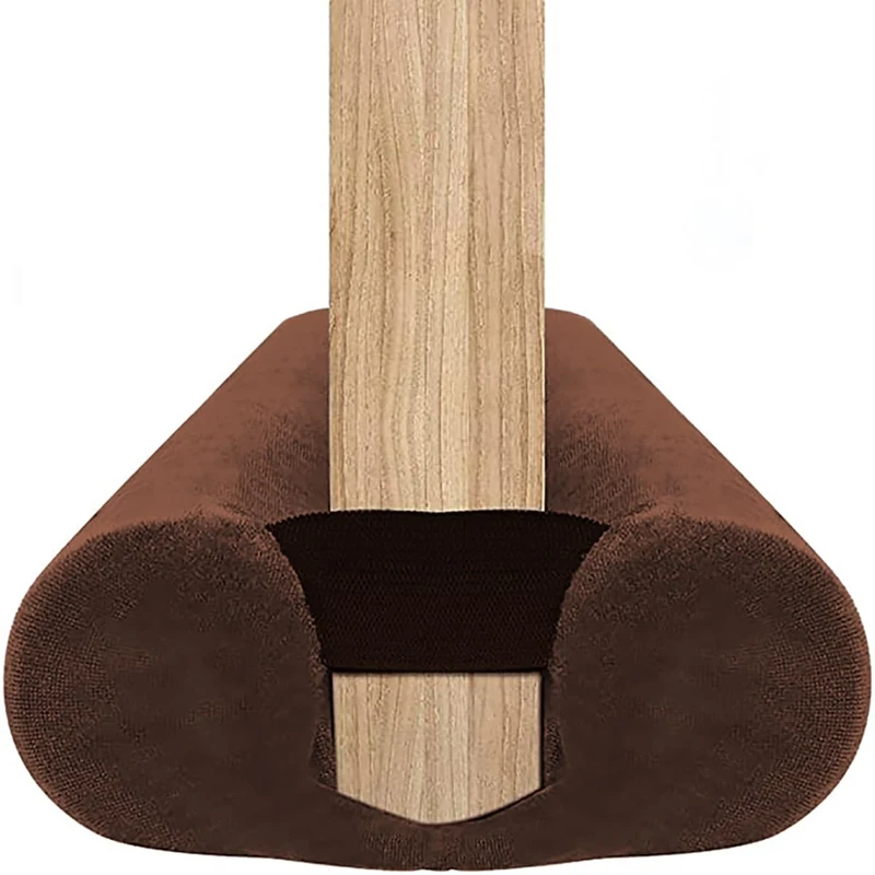 BKSAI Door Draught Excluder for Bottom of Doors Double Sided Draft Excluder Cushion for Front Door Seal Insulation, Brown, 29-35''