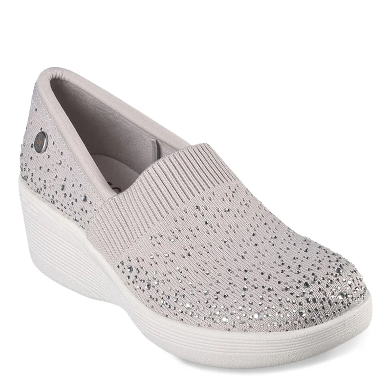Skechers Women's Martha Stewart Pier Lite-Reflection Loafer, Light Grey Silver, 2.5 UK