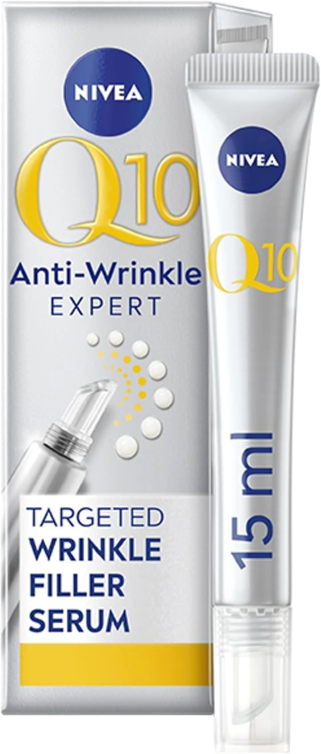 NIVEA Q10 Anti-Wrinkle Power Expert Wrinkle Filler Serum (15ml), Face Serum with Pure Coenzyme Q10 and Bioxifill Peptides Reduces Fine Lines and Wrinkles in 5 Minutes