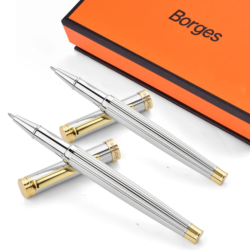 Borges beautiful ballpoint pen gift sets,high-end signature pens(2Pcs)